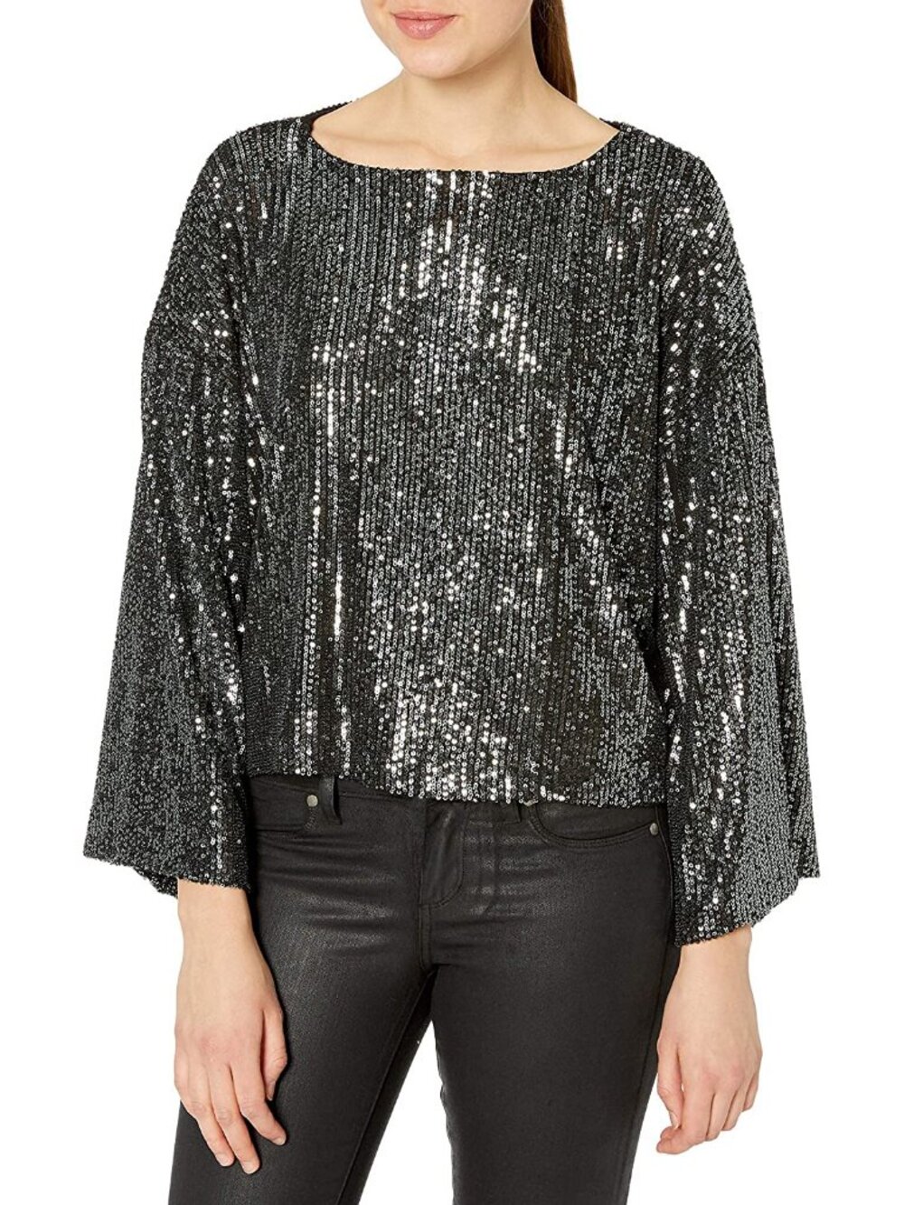 Cupcakes & Cashmere Shimmery Sequin Top